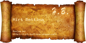 Hirt Bettina névjegykártya